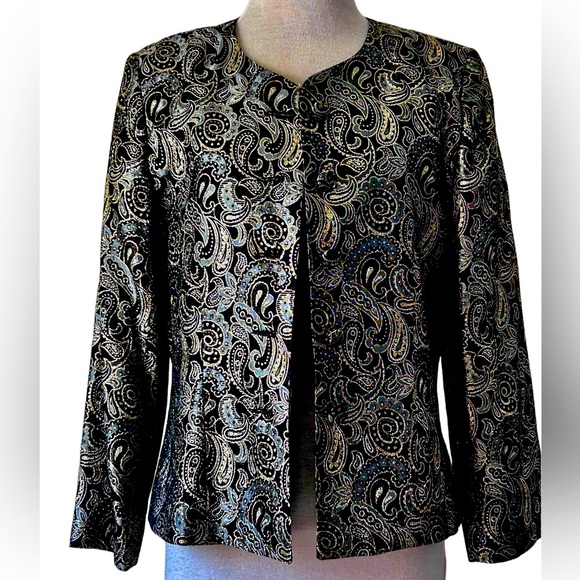 The Collection House of Fraser Gold Metallic Threaded Jacket - Picture 1 of 3